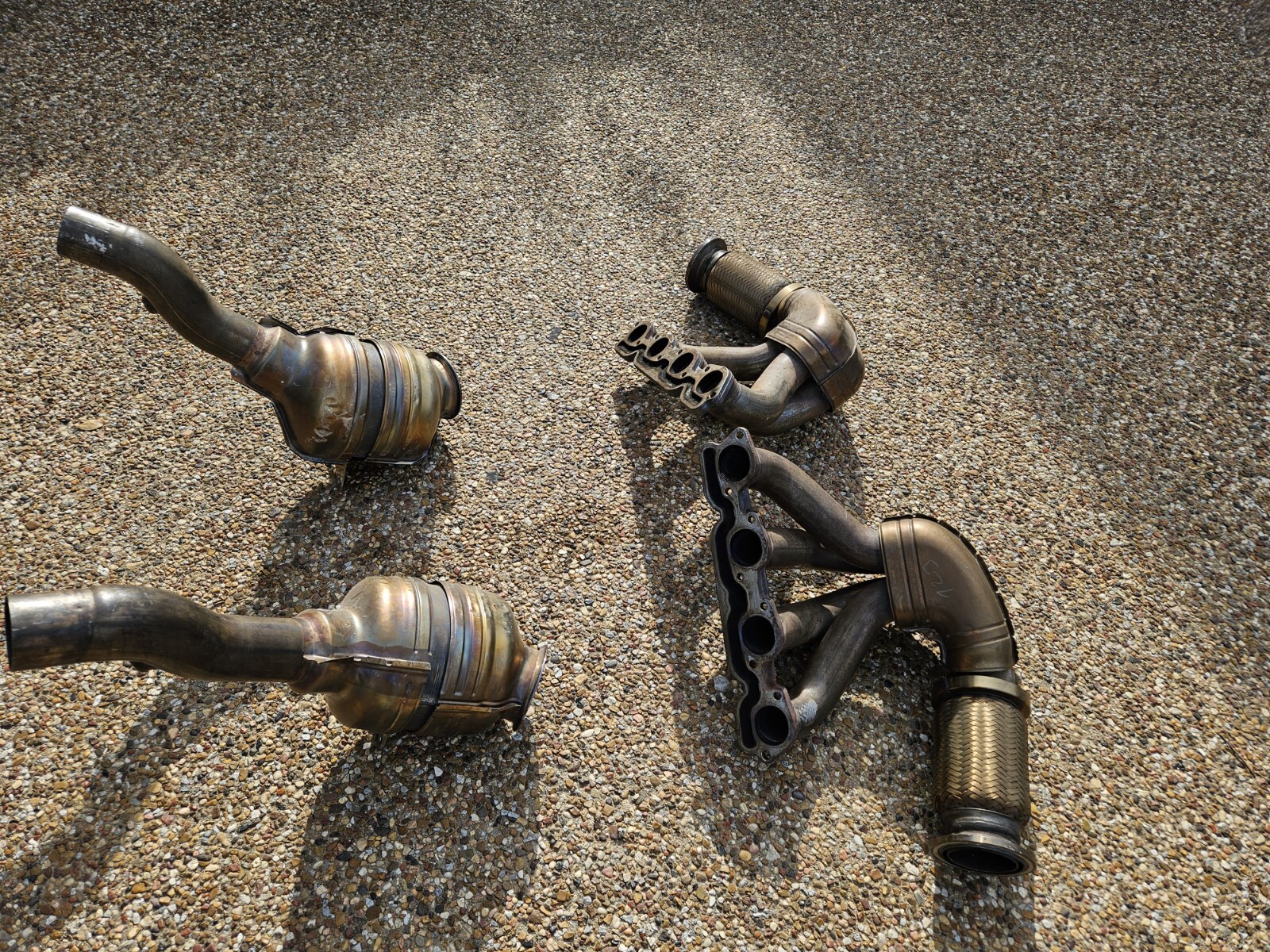 FERRARI 458 OEM GENUINE ORIGINAL EQUIPMENT EXHAUST HEADERS & CATS SYSTEM