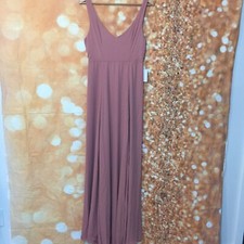 NWT Show Me Your Mumu dusty blush crisp pink Jenn maxi dress medium MSRP 198