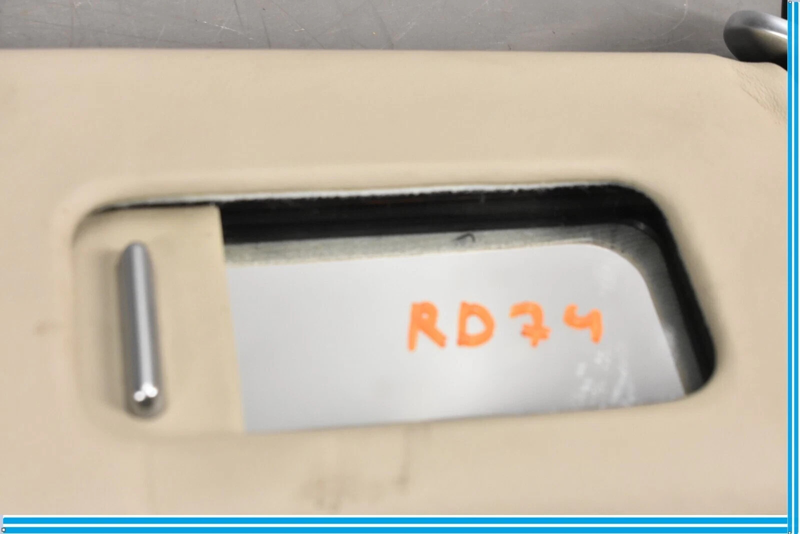 03-18 Bentley Continental Right Passenger Side Sun Visor Shade Sunvisor Tan OEM