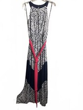 Vince Camuto  Navy and Pink Maxi Dress Size 4