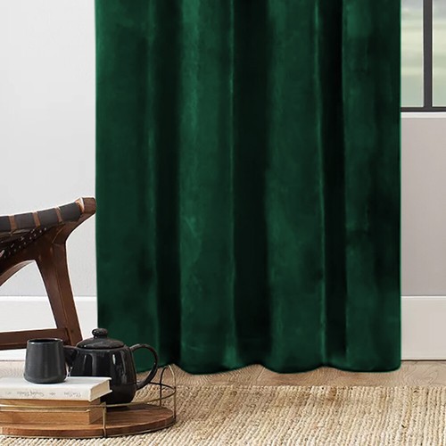 Thick Heavy Velvet Curtains PAIR of Eyelet Ring Top Fully Lined Ready Made - Picture 33 of 70