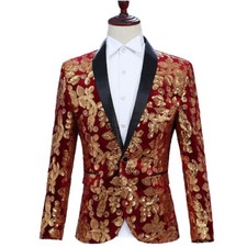 Giacca Uomo Con Paillettes - Slim Fit Per Feste, Serate E Eventi Eleganti