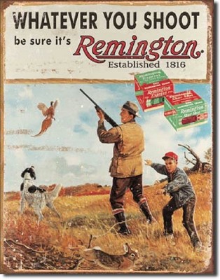 Remington Teach Them to Shoot Tin Metal Sign Rifle Firearms Retro Vintage Remington Teach Them to Shoot Tin Metal Sign Rifle Firearms Retro Vintage