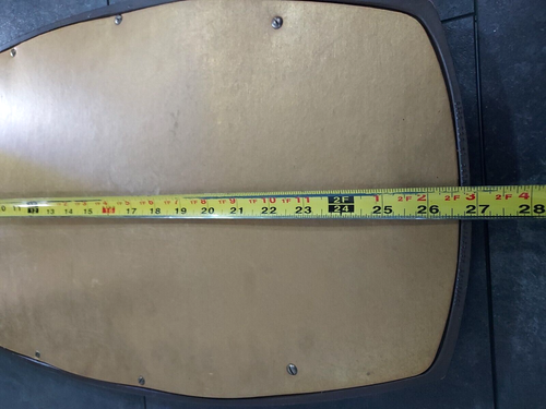 Vintage Syroco ovaler Spiegel 1966 MCM Mid Century Modern mittelbraun Ton 27 x 14 Zoll - Bild 18 von 23