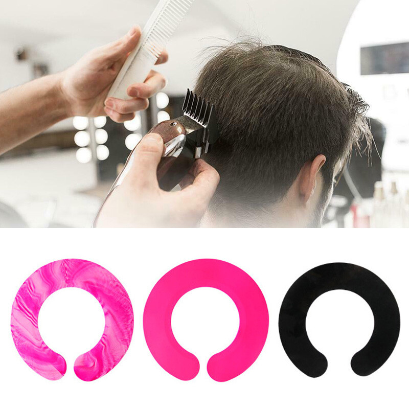 Taglio dei capelli Collare Protettivo Barbiere Accessori Pad Antiscivolo  Impermeabile Parrucchiere Collo Guida capelli Rasatura Protezione Collo  Tintura per capelli Silicone - Grigio A