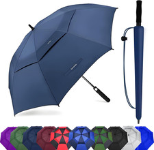 Large 54/62/68/72 Inch Golf Umbrella, Oversize Double Canopy, Automatic Open
