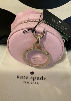 NWB Kate Spade 3D Coin Purse Flora Rose Pink Leather Charm KE691