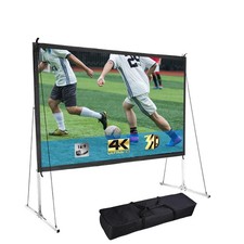 Projector Screen with Heavy Duty Stand 100inch 16:9 Outdoor Projection Screen