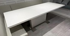 Danetti White High Gloss Extending Dining Table 90 x 180cm