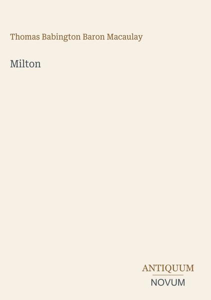 Thomas Babington Baron Macaulay | Milton | Buch | Englisch (2026)-image