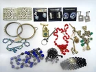 (x16) Vtg. Costume Jewelry Collection Rhinestone Sterling Silver Earrings - B14
