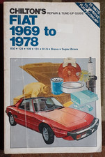 Chilton Fiat/850/128/131/X 1/9/Brava/Super Brava 1969-1978 Tune-Up/Repair Manual
