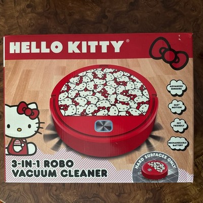 HELLO KITTY 3-in-1 Robo Vacuum Cleaner - 2024 Sanrio Red Robot Vacuum NEW in box