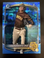Humberto Cruz 2025 Bowman Chrome 1st SAPPHIRE #BCP-96 SD Padres