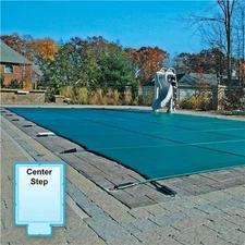 GLI Pool Products 201632RECES48SAPGRN 16 x 32 ft. Green Mesh Safety Cover