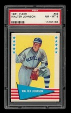 1961 Fleer Set-Break # 49 Walter Johnson PSA 8 NM-MT