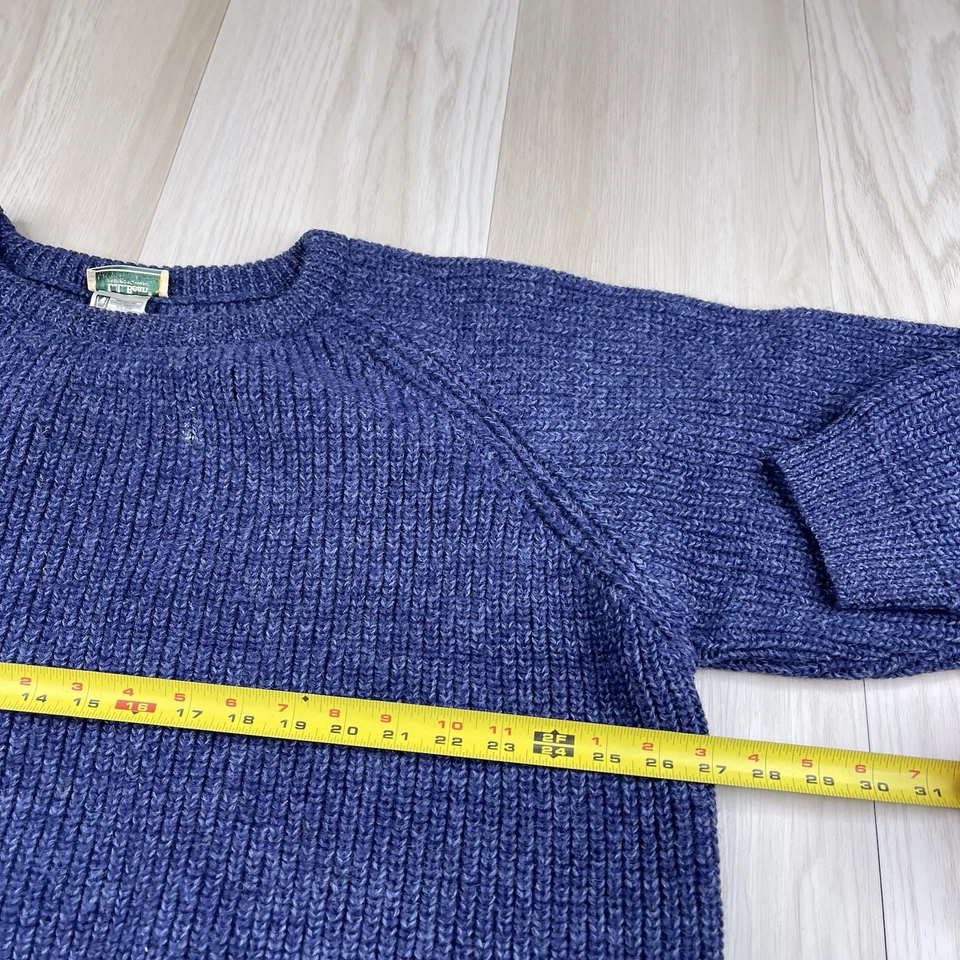 Vintage LL Bean 100% British Wool Crew Neck Sweater Men's XXL Made In England - Image 3 of 4