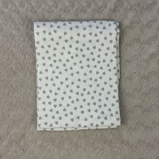 Carter's Gray White Hearts Print Baby Receiving Blanket Flannel Cotton Thin
