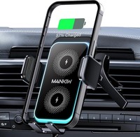 Mankiw Handyhalterung Auto Mit Ladefunktion, 15W Induktive Ladestation Auto