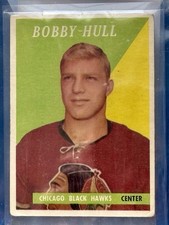 1958 Topps Hockey #66 BOBBY HULL RC ROOKIE CARD