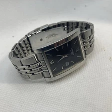 Citizen Quartz Watch Mens Stainless Steel Band Rectangular Watch Japan Untested