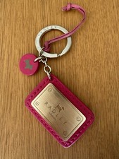Radley Pink Keyring Fob Dog Charm with Gold-Coloured Hardware