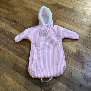 Vintage OshKosh Bigosh 0-9M Polyester Lined Embroidered Bunting Snowsuit Pink