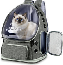 Cat Backpack Carrier with Large Space Bubble Window, Airline Approved Breathable