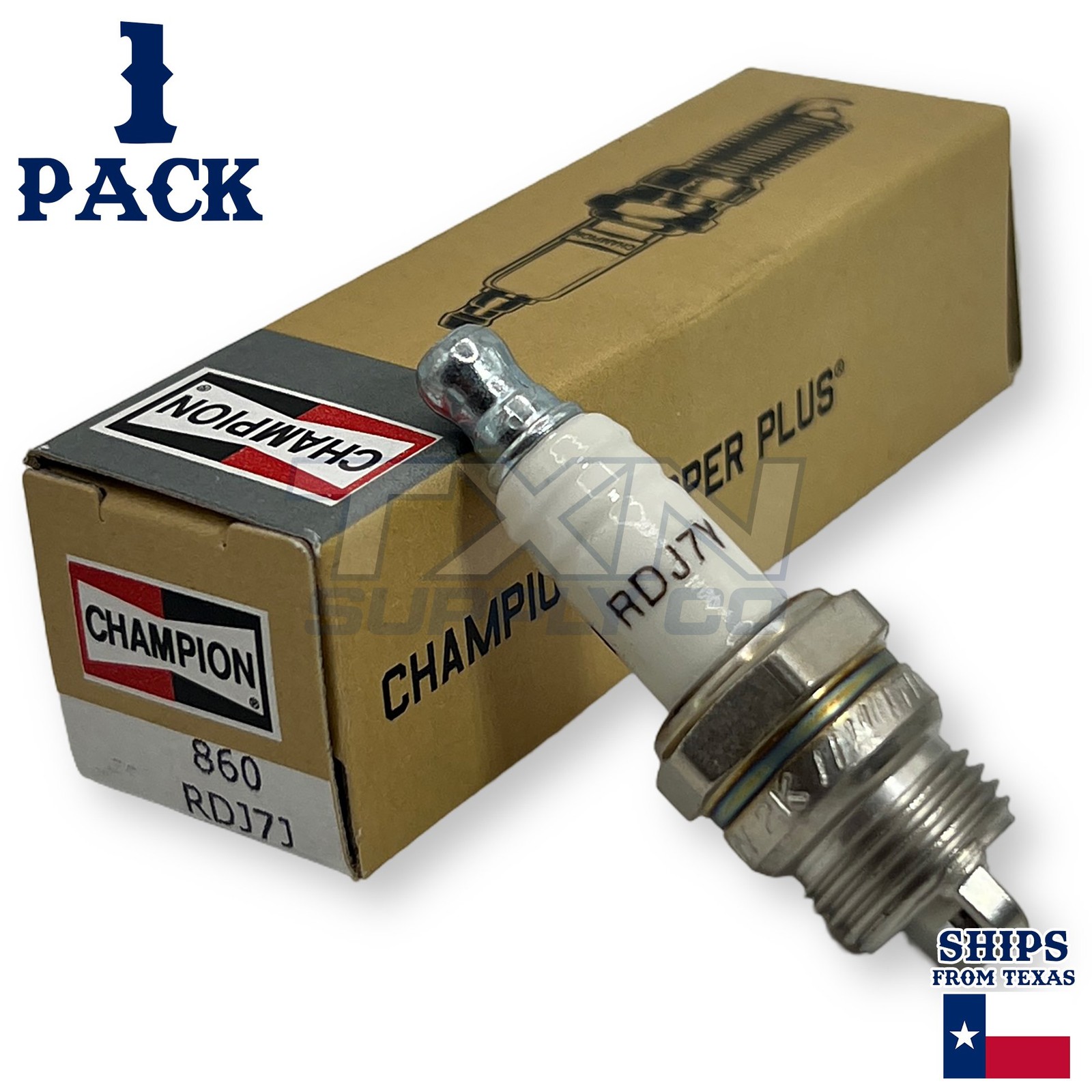 Champion 860 Copper Plus Spark Plug RDJ7J - 1 Pack - Small Engine
