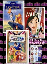 Vintage Disney Masterpiece Collection VHS Lot of 3 - Mulan Lion King Snow White