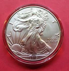 2019 AMERICAN SILVER EAGLE, UNCIRCULATED. NO BOX OR COA. IN CAPSULE.