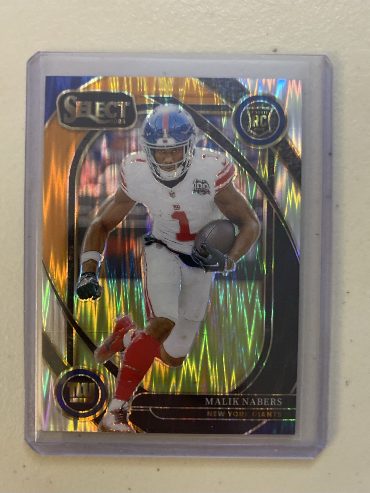 2024 Panini Select - Club Level Malik Nabers Black & Orange Shock Prizm (RC)