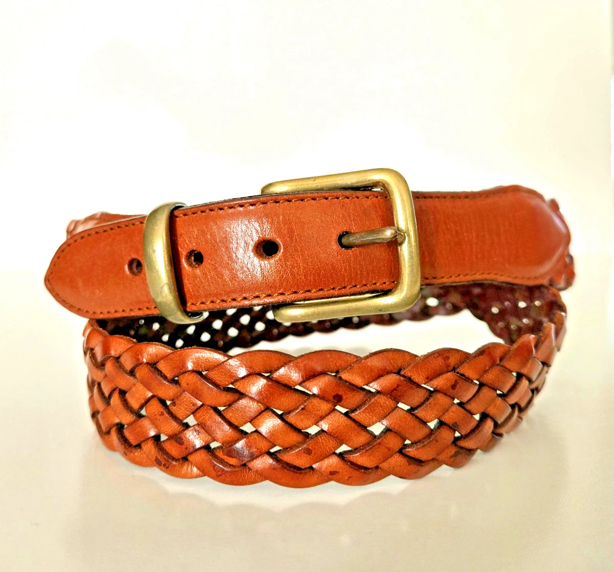 Brooks Brothers wide braided leather belt L Mens Stretch Braided Belts | Brooks Brothers main image 3