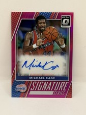 MICHAEL CAGE 2017-18 PANINI DONRUSS OPTIC PINK HOLO PRIZM SIG SERIES AUTO #D /25