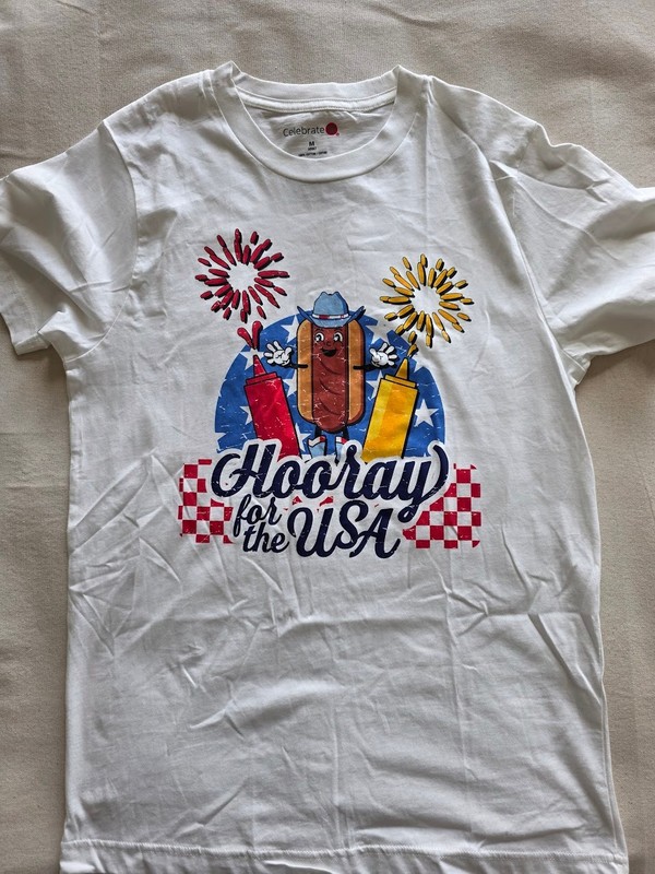 Hot Dog Hooray for the USA Tshirt