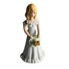 Enesco Growing Up Birthday Girls Age 14 Vintage 1981 Figurine Blonde Hair No Box