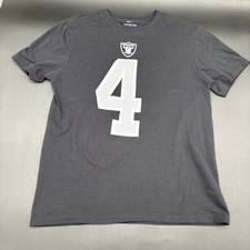 Oakland Raiders Derek Carr 4 NFL Team Apparel T-Shirt Men's M Football Black