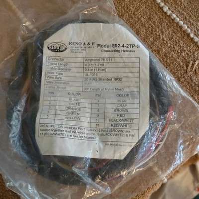 Reno A & E 802-4-2TP-S Connecting Harness 4Ft Amphenol Brand New In Bag