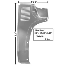 Dynacorn 1106DWT Cowl Outer Lower Panel, RH, 1947-54 Fits Chevy Pickup