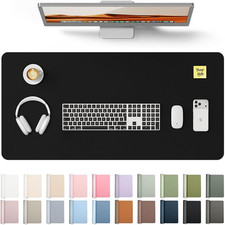 Leather Desk Protector, Office Mat, Large Mouse Mat, Non-Slip PU Leather Blotter