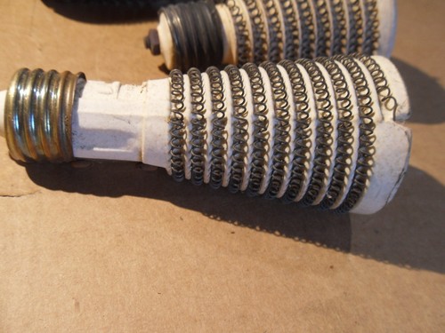 Lot 3 Vintage Coil Heating Elements Ceramic Cones Steampunk Primitive Assemblage - Picture 2 of 17