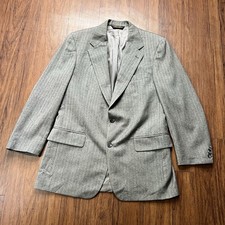 VTG Brooks Brothers Windowpane Tweed Wool Herringbone Blazer Mens 39R Sport Coat