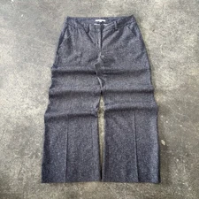 CAbi Flare Pants Womens 8 Dark Gray Chip Wide Leg Loose Relaxed Y2K Vintage