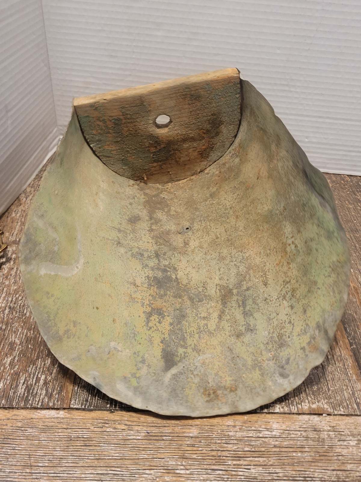 Vintage Large Grain Feed Scoop Metal  & Wood Farmhouse Rustic 12.5" Primitive 