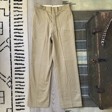 Vintage 60s Military Chinos Khaki Cotton 33x33