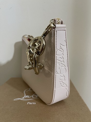 Christian Louboutin Loubila Chain White Mini Shoulder Bag - Picture 2 of 5