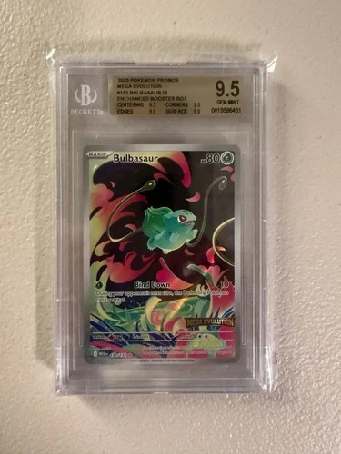 Pokémon Bulbasaur 2025 Mega Evolution Stamped Holo Card 133/132 BGS 9.5