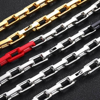 9mm Bamboo Chain Stainless Steel Bracelet Necklace Hip-hop Jewelry for Unisex