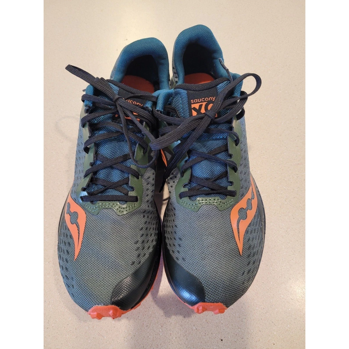 Saucony Women\'s Turquoise and Orange Athletic Shoes, women’s 7.5 Saucony Endorphin Azura Hi-Octane | Green | SVD USA main image 4
