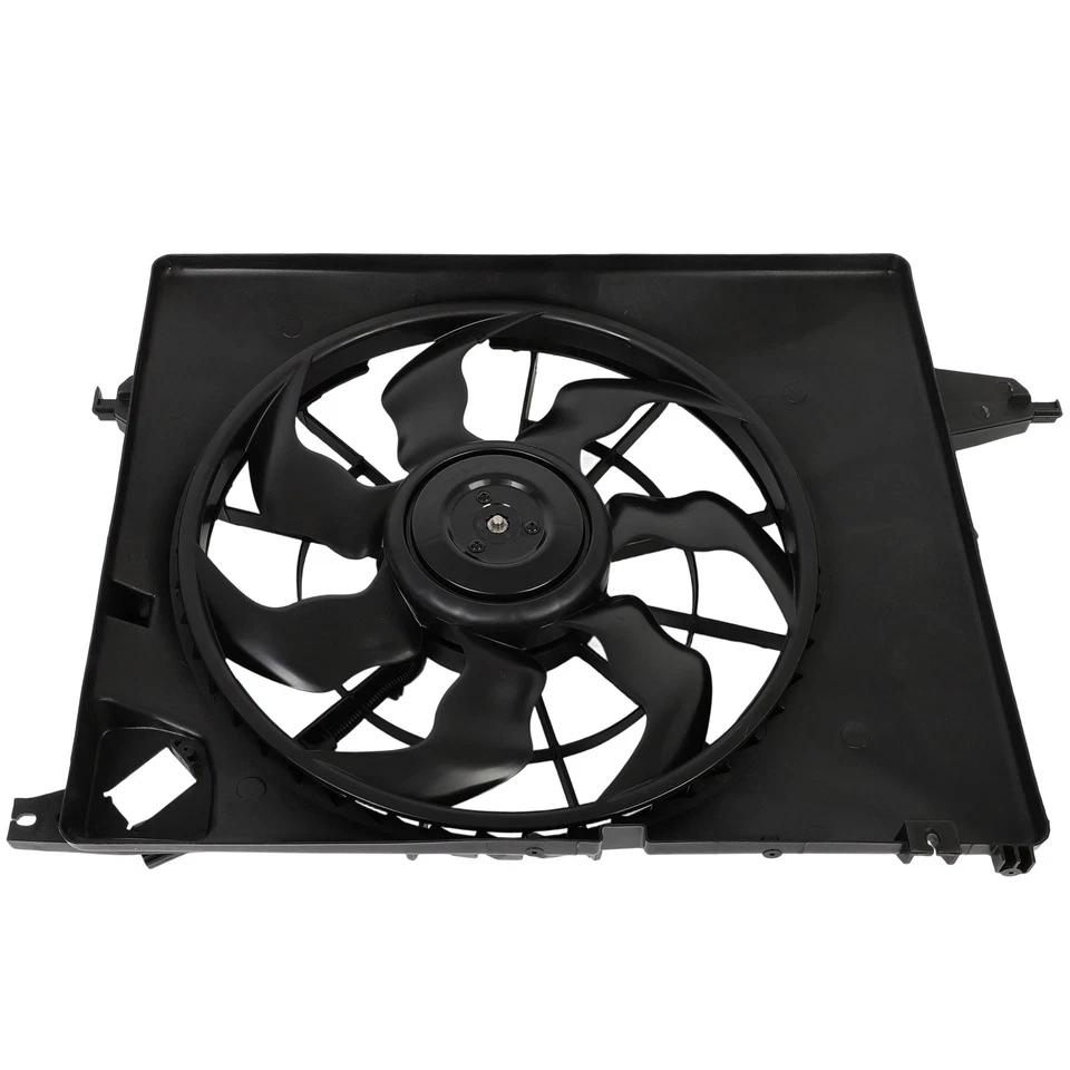 Conjunto de condensador de aire acondicionado y ventilador de refrigeración del radiador para Hyundai Santa Fe 2013-2018 Foto 3 de 4